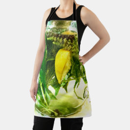 Wenn das Leben Ihnen Limonen All-Over-Print-Schürz Schürze