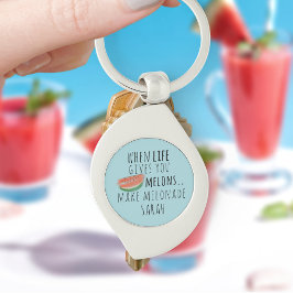 Wenn das Leben Ihnen Melonen Spaß Wassermelone Sch Schlüsselanhänger