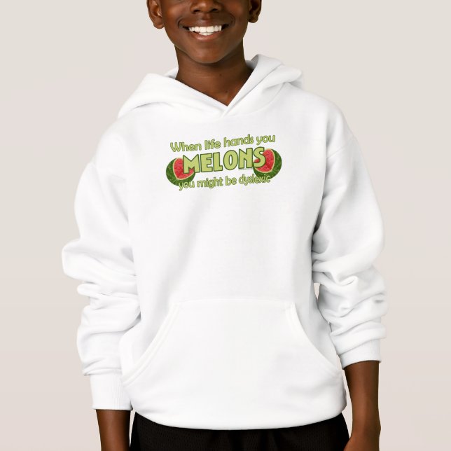 Wenn das Leben Ihnen Melonen übergibt Hoodie (Vorderseite)