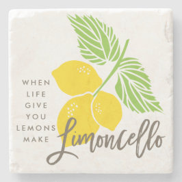 Wenn das Leben Ihnen Zitronen macht Limoncello Unt Steinuntersetzer