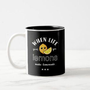 Wenn das Leben Lemon macht Lemonade Funny Summer Zweifarbige Tasse