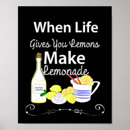 Wenn das Leben Lemons inspirierendes Zitat gibt Poster