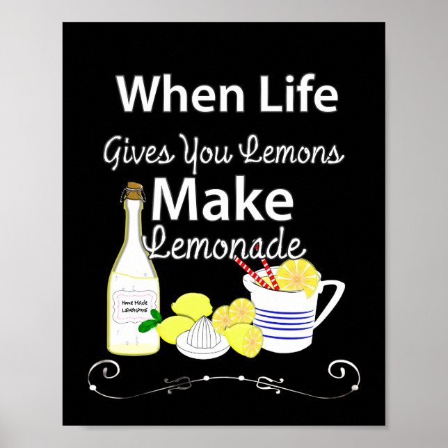 Wenn das Leben Lemons inspirierendes Zitat gibt Poster (Vorne)