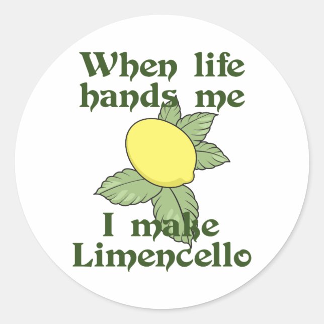 WENN DAS LEBEN MIR LEMONS BEIHÄLT RUNDER AUFKLEBER (Vorderseite)