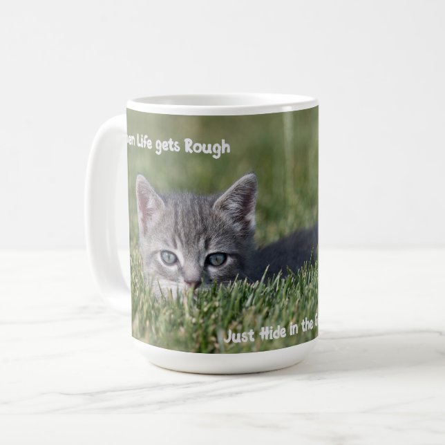 Wenn das Leben raue Katzenwelten bekommt Tasse (Vorderseite Links)