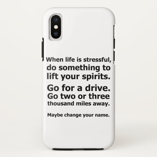 Wenn das Leben schwer ist Case-Mate iPhone Hülle (Rückseite)