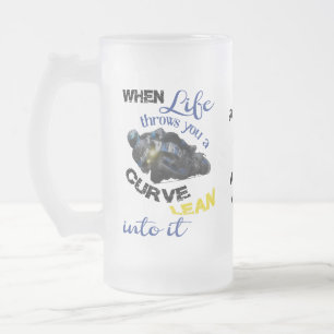 Wenn das Leben Sie eine Kurve maßgeschneiderte Gla Mattglas Bierglas
