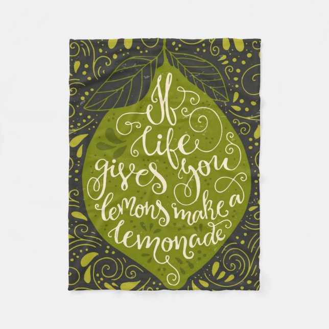 Wenn das Leben Sie gibt, machen Zitronen eine Fleecedecke (Vorderseite)