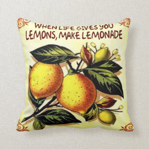 wenn das Leben Sie gibt, machen Zitronen Limonade Kissen