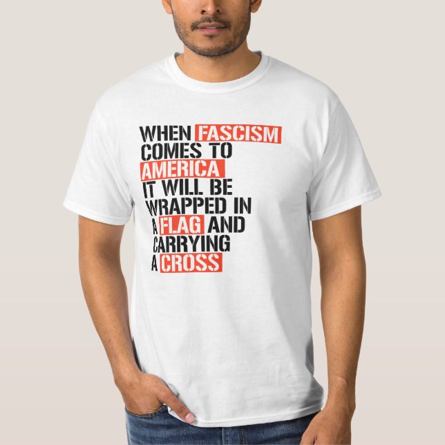 Wenn der Faschismus nach Amerika kommt T-Shirt (Vorderseite)