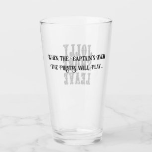 Wenn der Kapitän weg Bierglas Glas