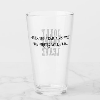 Wenn der Kapitän weg Bierglas Glas