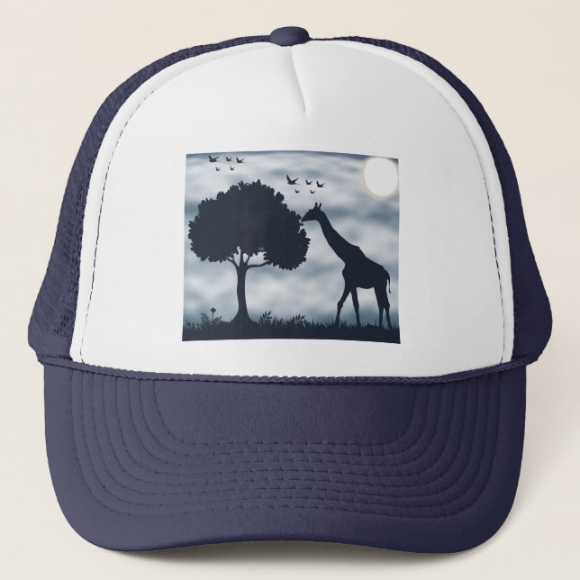 Wenn der Mond zur Giraffe flüstert Truckerkappe (Vorderseite)