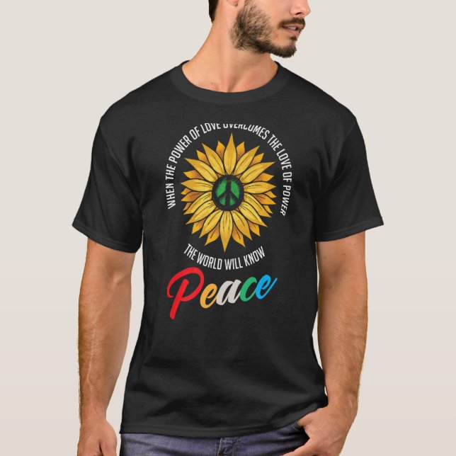 Wenn der Power der Liebe die Liebe des Powers über T-Shirt (Vorderseite)