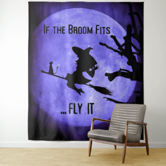 Wenn der Raum Fly It Halloween-Party Hintergrund p Wandteppich