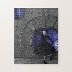 Wenn der Regen gotisches Kunst-Puzzlespiel kommt