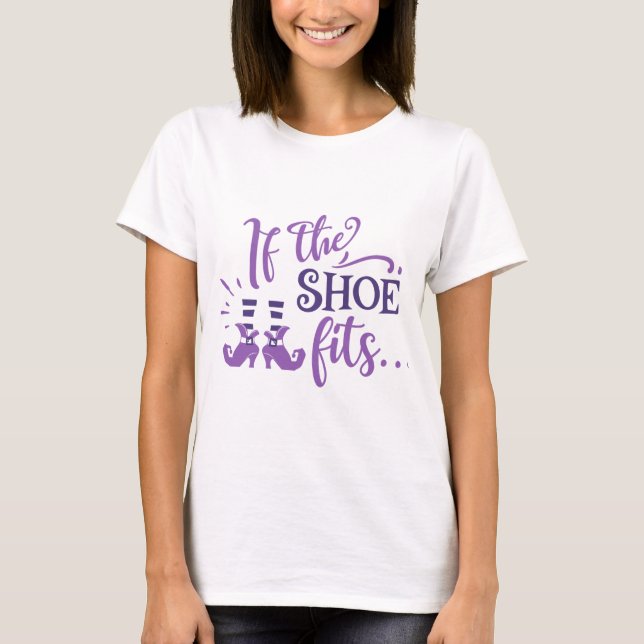 Wenn der Schuh Hexenschuhe und Socken zu Halloween T-Shirt (Vorderseite)