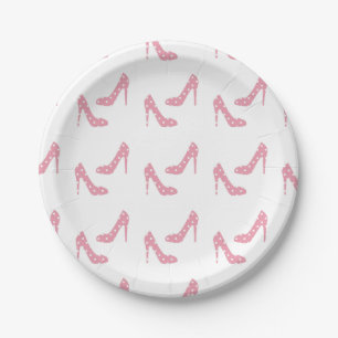 Wenn der Schuh rosa PapierTeller passt