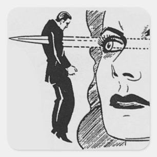 Wenn die Augen töten könnten (Daggeraume) Quadratischer Aufkleber