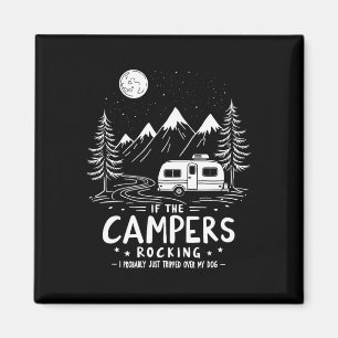 Wenn die Camper rocken - Verrückter Hundeliebhaber Magnet