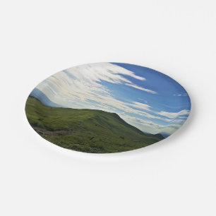Wenn die Erde den Himmel in Bieszczady erreicht Pappteller
