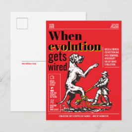 Wenn die Evolution verdrahtet wird, sind Great Dan Postkarte