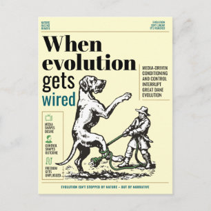 Wenn die Evolution verdrahtet wird, sind Great Dan Postkarte