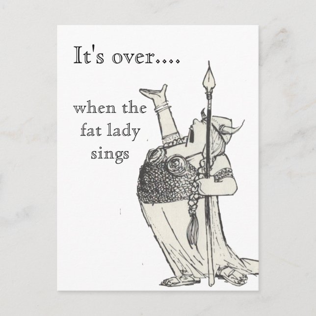 Wenn die fette Lady singt Postkarte (Vorderseite)
