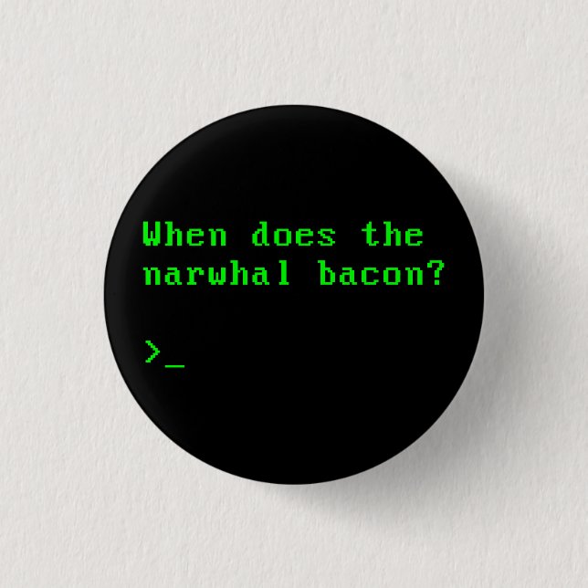 Wenn die Frage Narwhal Speck VGAs Reddit tut Button (Vorderseite)