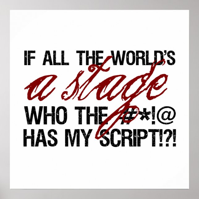 Wenn die ganze Welt eine Bühne ist ... Poster (Vorne)