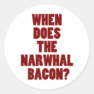 Wenn die Narwhal Speck Reddit Frage tut Runder Aufkleber