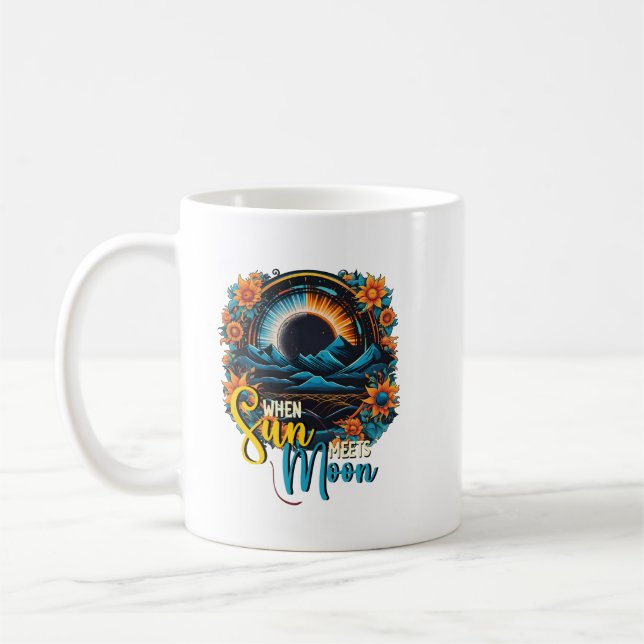 Wenn die Sonne Mond trifft, Himmelsmuscheln, Eclip Kaffeetasse (Links)