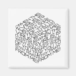 Wenn dieser Virus über schwarzem Text ist Magnet