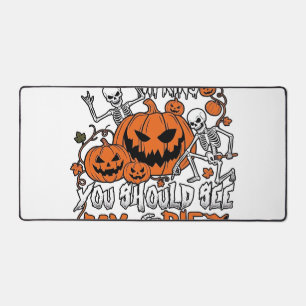 Wenn dir Halloween-Kürbisse-Skelett-Pie gefallen_1 Schreibtischunterlage