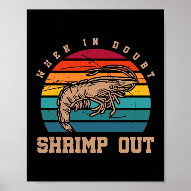 Wenn Doubt Shrimp aus Jiu Jitsu BJJ Martial Poster (Vorne)