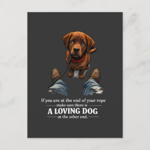 Wenn du am Ende deines Lateins bist - Hunde Liebha Postkarte