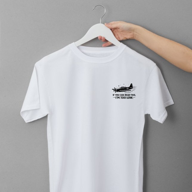 Wenn du das lesen kannst, bin ich zu tief Pilot T- Tri-Blend Shirt (I am TOO low)