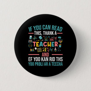 Wenn du das lesen kannst, danke einem Lehrer - Lus Button