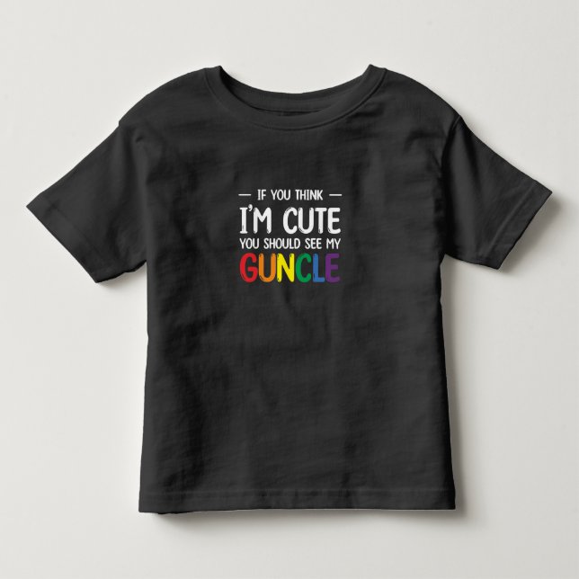 Wenn du denkst, ich bin Niedlich, solltest du mein Kleinkind T-shirt (Vorderseite)
