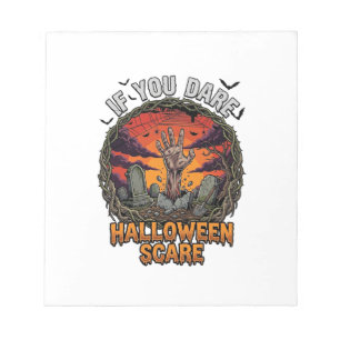 Wenn du dich traust Halloween-Angst Zombie-Hand Gr Notizblock