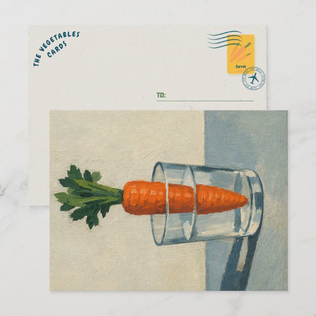 Wenn du es pflanzt, wird es wachsen | Karotten-Pos Postkarte (Vorne/Hinten)