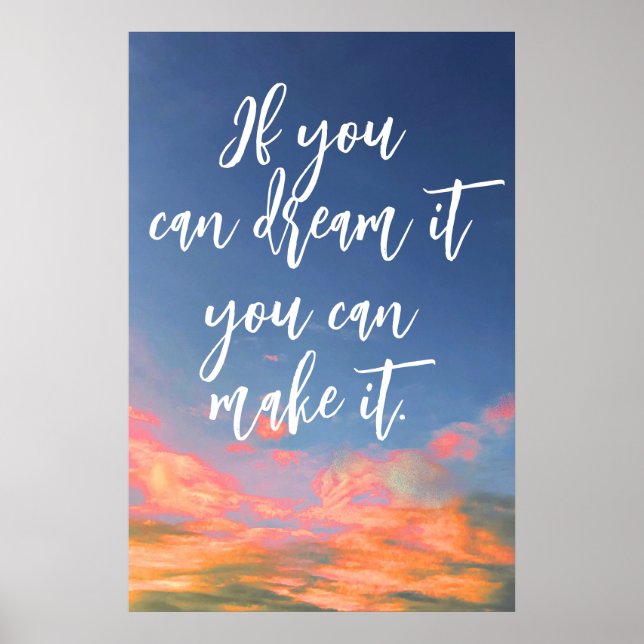 "Wenn du es träumen kannst" Poster (Vorne)