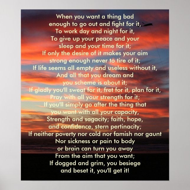 Wenn du etwas Schlechtes will Poster (Vorne)