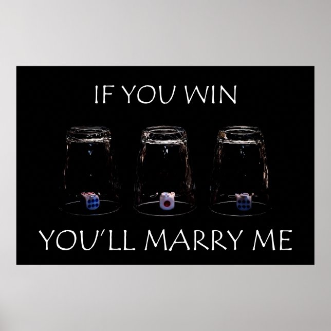 Wenn du gewinnst, wirst du mich heiraten poster (Vorne)