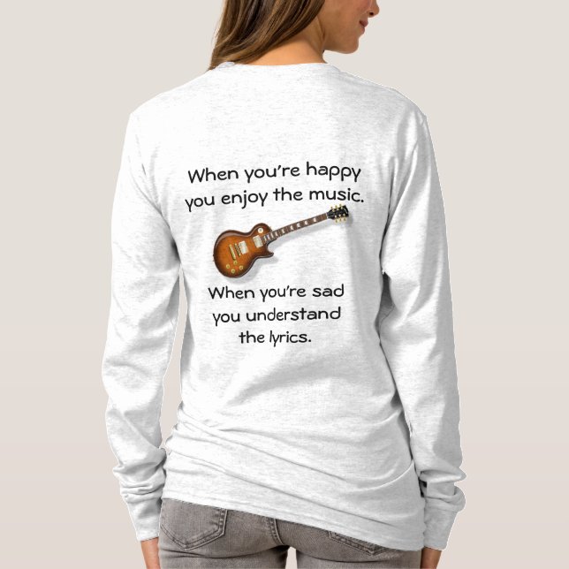 Wenn du glücklich bist T-Shirt (Rückseite)