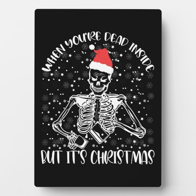 Wenn du im Inneren tot bist, aber es ist Weihnacht Fotoplatte (Vorderseite)