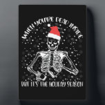 Wenn du im Inneren tot bist, aber es ist Weihnacht Fotoplatte<br><div class="desc">Weihnachten 2021 Matching Family Pajamas</div>