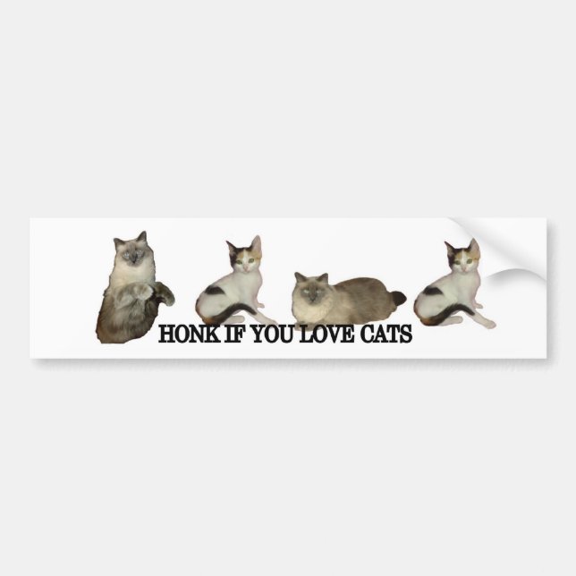 Wenn du Katzen Liebe Autoaufkleber (Vorne)