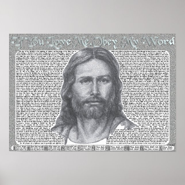 Wenn du mich Liebe, gehorche meinem Wort. Poster (Vorne)
