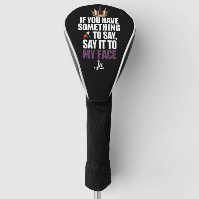 Wenn du mir etwas sagen kannst golf headcover (Vorderseite)